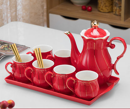 Luxury - Elegant Ceramic Tea & Coffee Set – Perfect for Weddings, Living Room Décor & Festive Gatherings