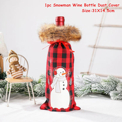 Festive Christmas Wine Bottle Covers – Adorable Holiday Bottle Bags for Perfect Gift Wrapping