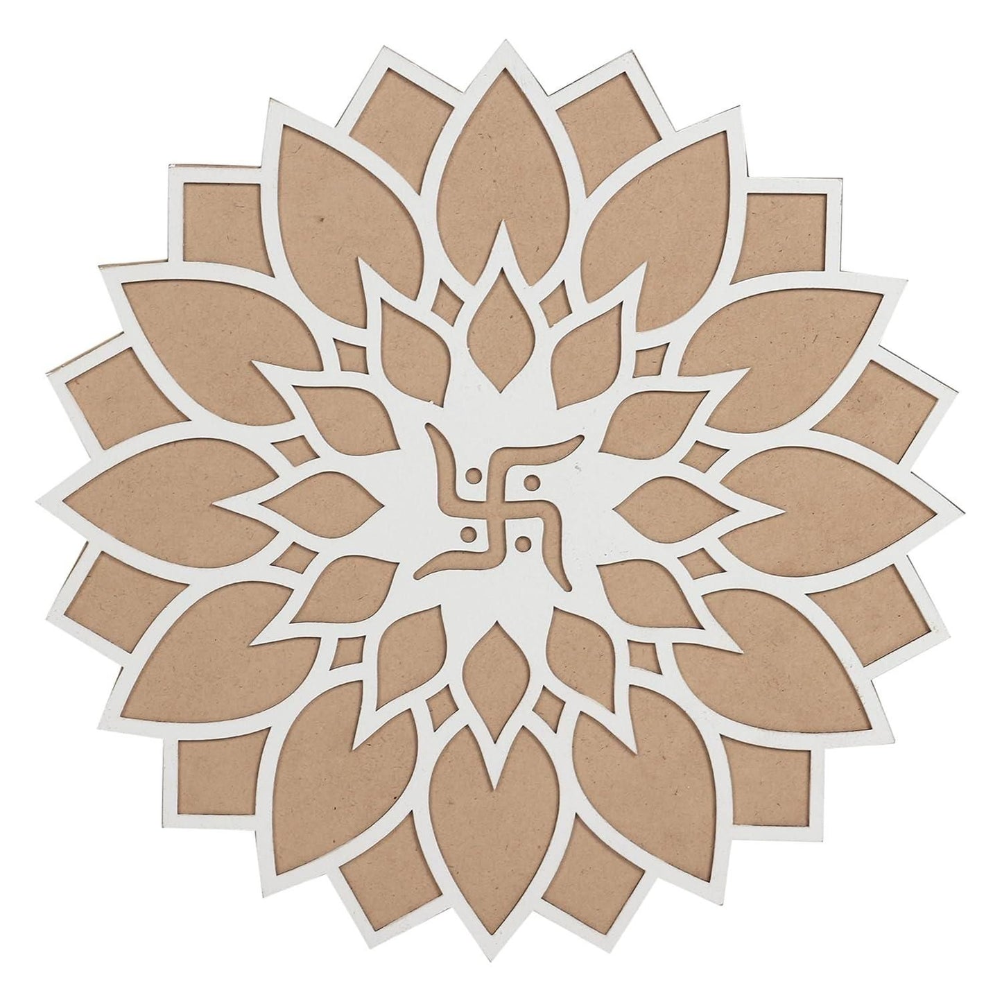 Reusable Wooden Base with Rangoli Template Mat – Create Stunning Rangoli Designs Effortlessly