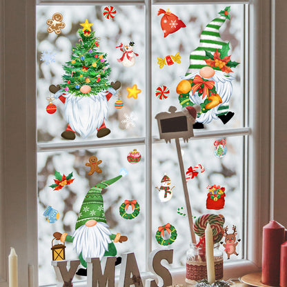 Festive Santa and Gnome Wall Stickers - Perfect for Holiday Décor!