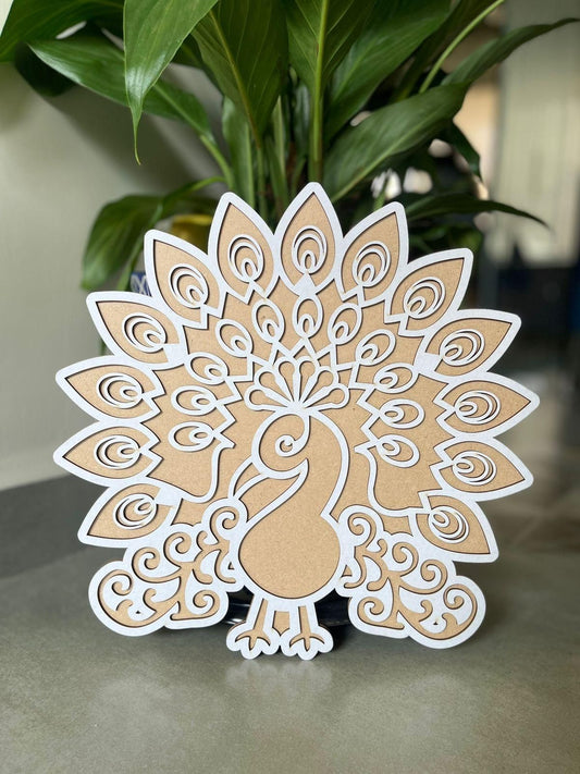 Reusable Wooden Base with Rangoli Template Mat – Create Stunning Rangoli Designs Effortlessly