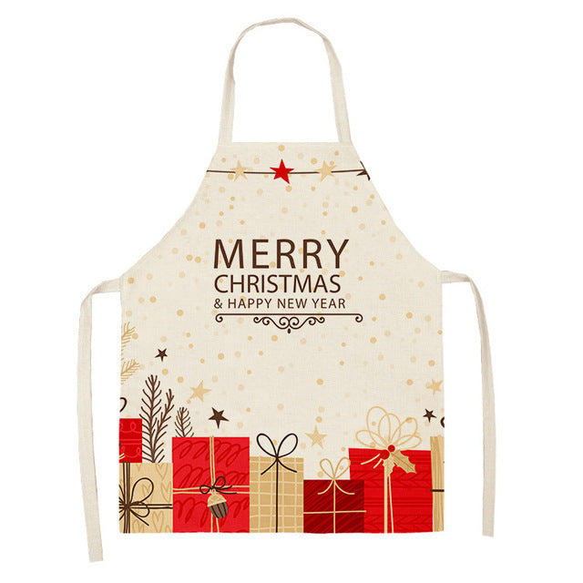 Festive Christmas Cotton & Linen Apron Collection – Perfect for Holiday Cooking & Baking