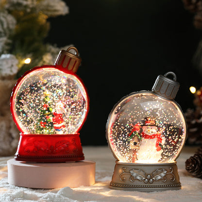 Luminous Christmas LED Snow Globe – Festive Holiday Scene Collection