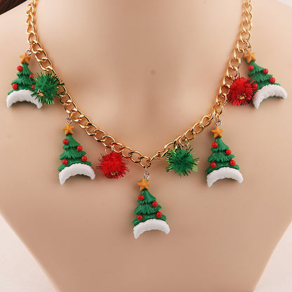 Holiday Charm Necklace – Christmas Stockings, Puddings, and Gingerbread House Pendants