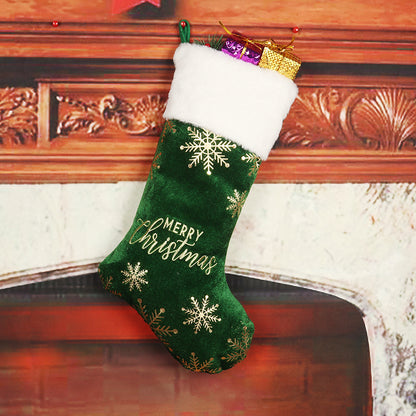 Christmas Decorative Stockings with Embroidery for Candy and Gifts