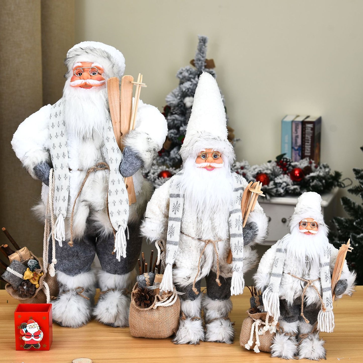 Charming Nordic Santa Claus Ornaments – Festive Winter Wonderland Decor