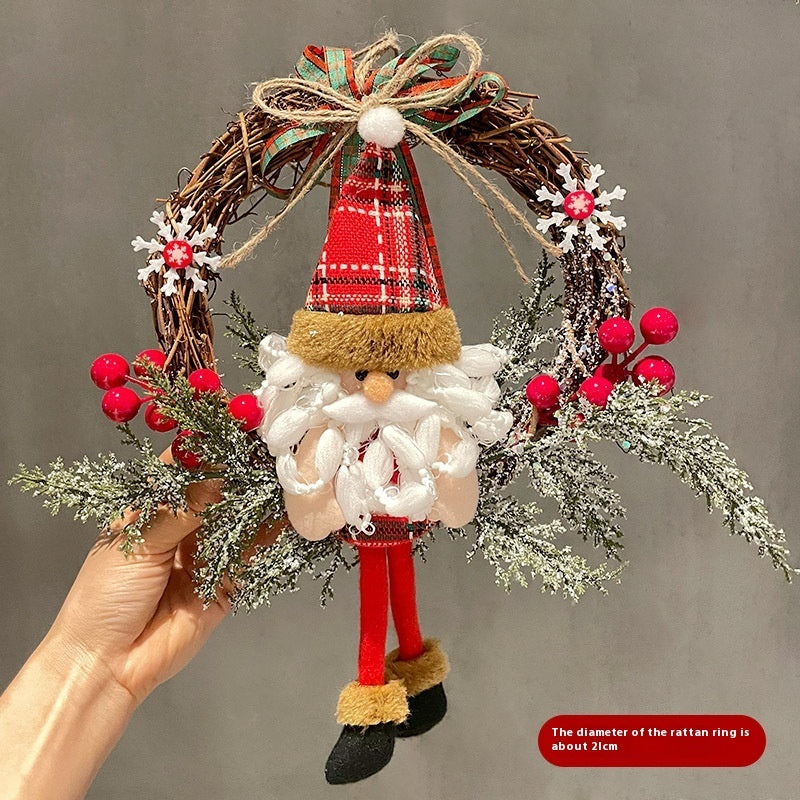 Merry Christmas Santa Wreath – Festive Holiday Door Decoration with Berries & Pine!