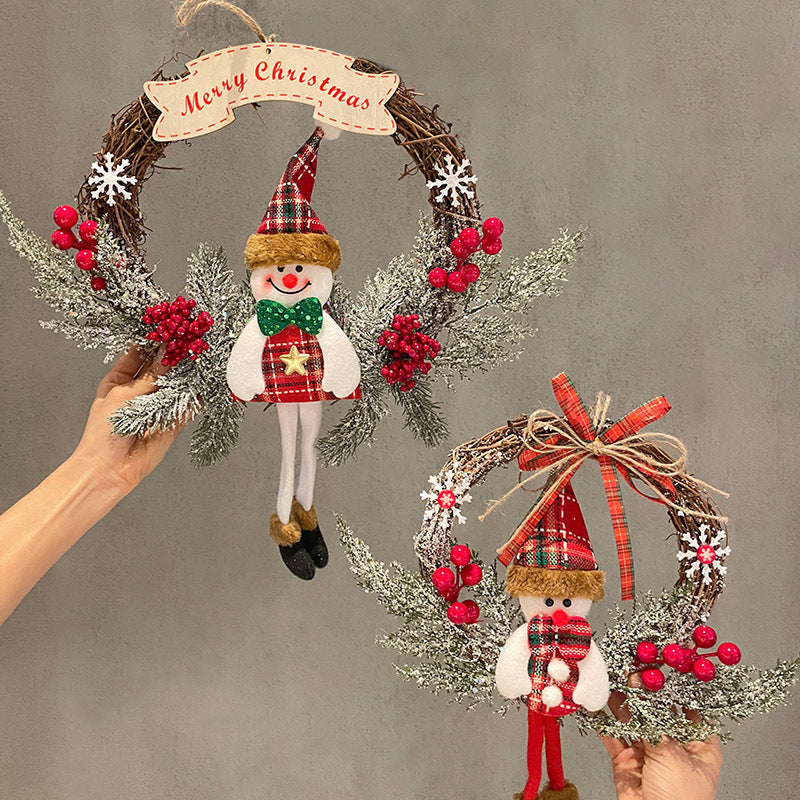 Merry Christmas Santa Wreath – Festive Holiday Door Decoration with Berries & Pine!