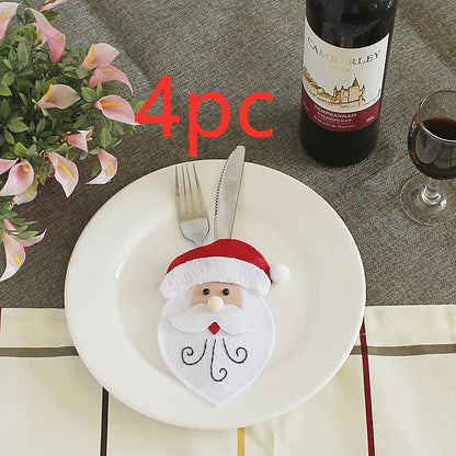 Festive Christmas Cutlery Holder Set – Add a Touch of Holiday Magic to Your Table!