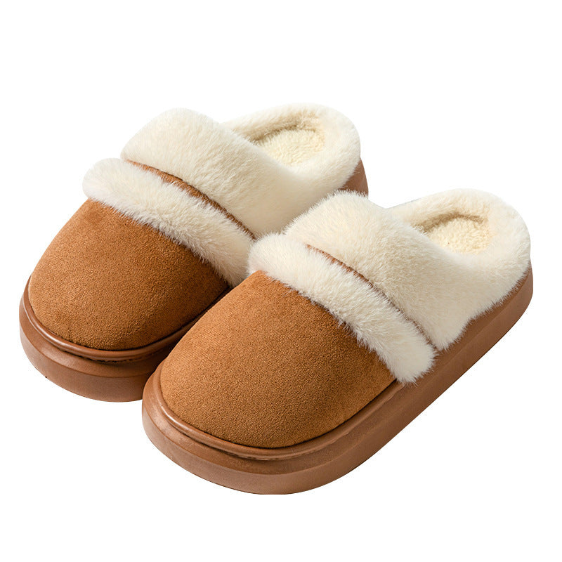 Warm Cotton House Slippers – Plush, Non-Slip Winter Comfort for Women