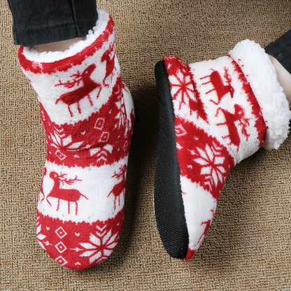 Cozy Christmas Elk Plush Slippers – Snuggle Up in Festive Comfort!