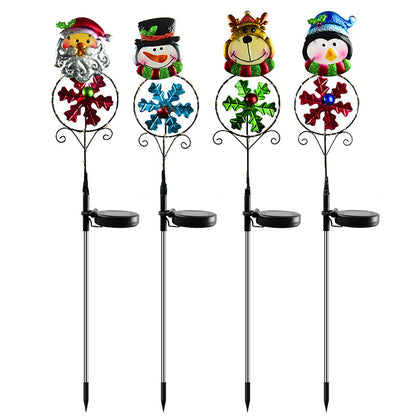 Solar Christmas Garden Lights – Festive LED Snowman, Santa, Reindeer & Penguin Yard Stakes!