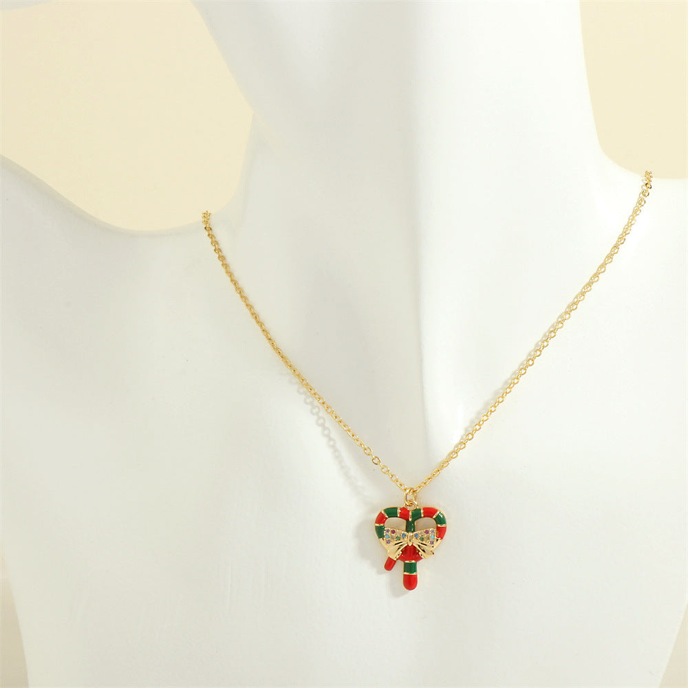 Festive Christmas Charm Necklace – Adorable Santa, Snowman, and Elk Designs for Holiday Cheer