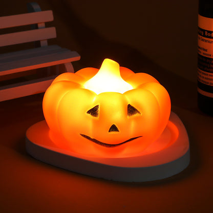 Halloween LED Glowing Pumpkin & Ghost Night Lamps – Adorable Spooky Ornaments for a Magical Glow!