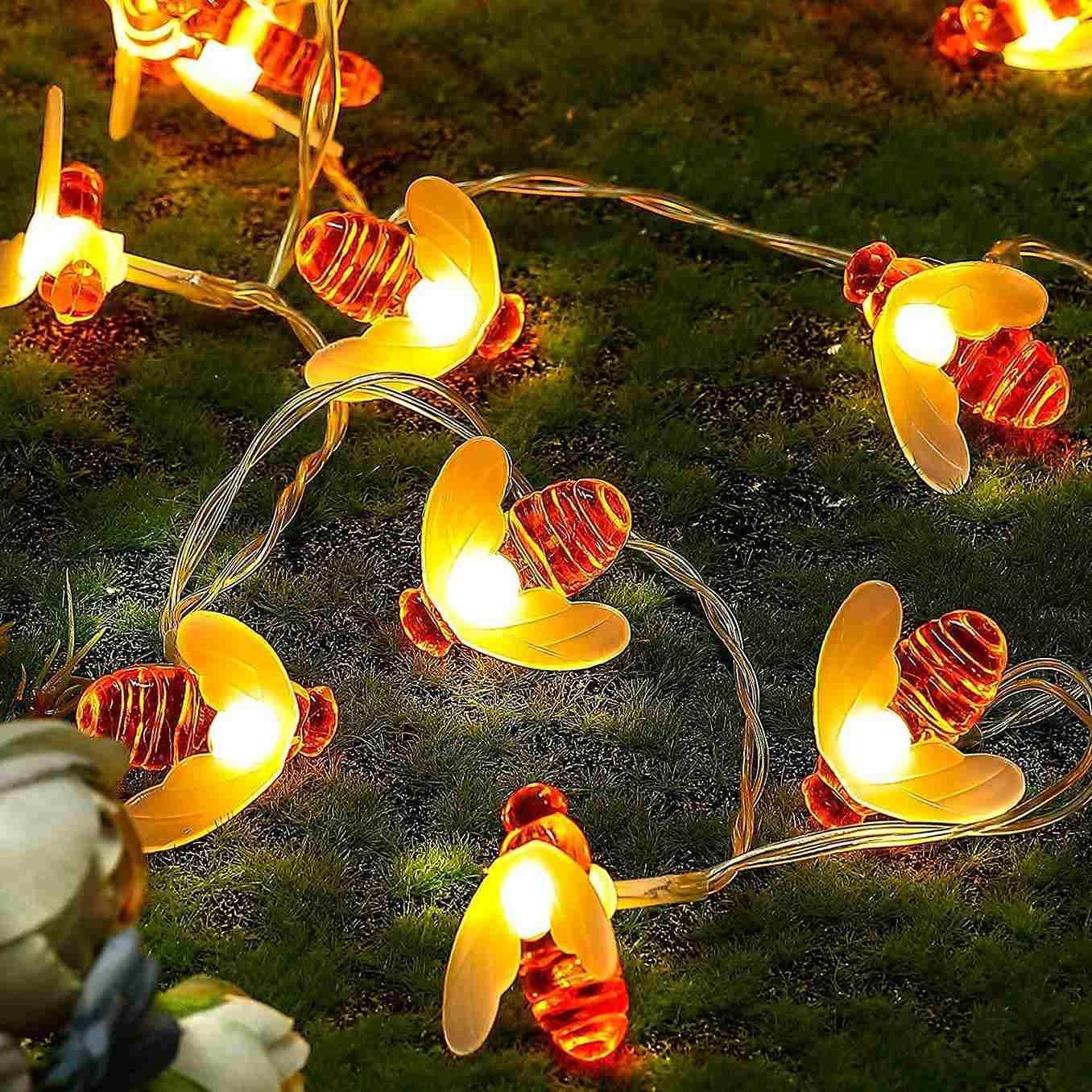 Charming Honey Bee String Lights – Brighten Your Indoor & Outdoor Spaces with Nature’s Glow