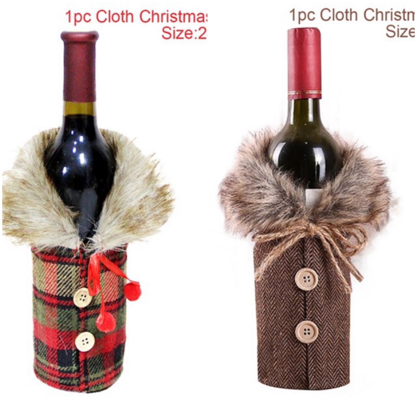 Festive Christmas Wine Bottle Covers – Adorable Holiday Bottle Bags for Perfect Gift Wrapping