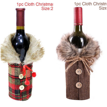 Festive Christmas Wine Bottle Covers – Adorable Holiday Bottle Bags for Perfect Gift Wrapping