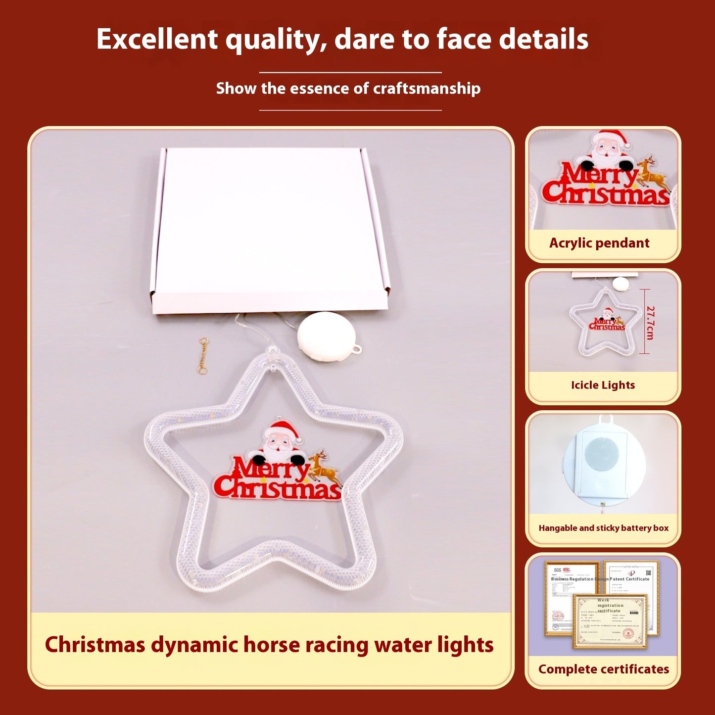 Sparkling LED Christmas Star Lights – Illuminate Your Windows and Doors This Holiday Season