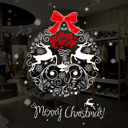 Festive Christmas Wall Stickers – Self-Adhesive Holiday Decor for Windows & Walls