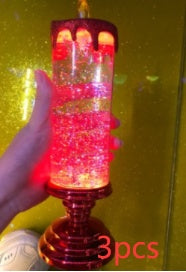 Enchanting Color-Changing LED Glitter Candle – Rechargeable & Waterproof Home Decor