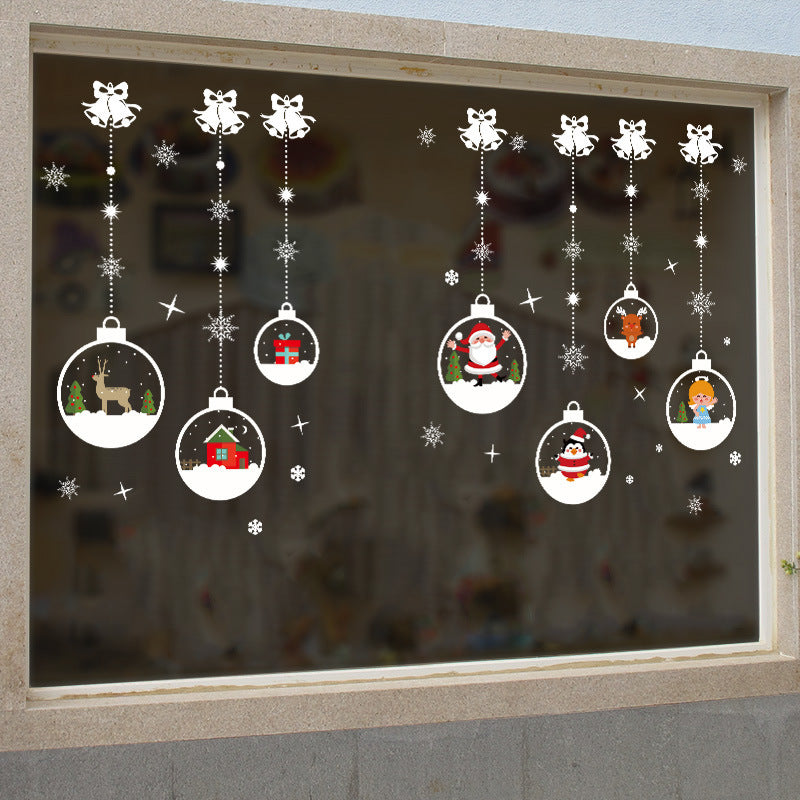 Festive Christmas Wall Stickers – Self-Adhesive Holiday Decor for Windows & Walls