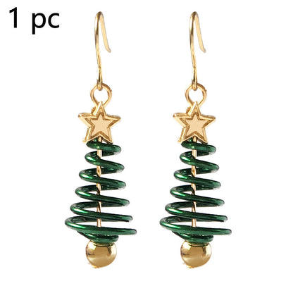 Festive Christmas Tree Star Earrings – Holiday Cheer for Your Ears!