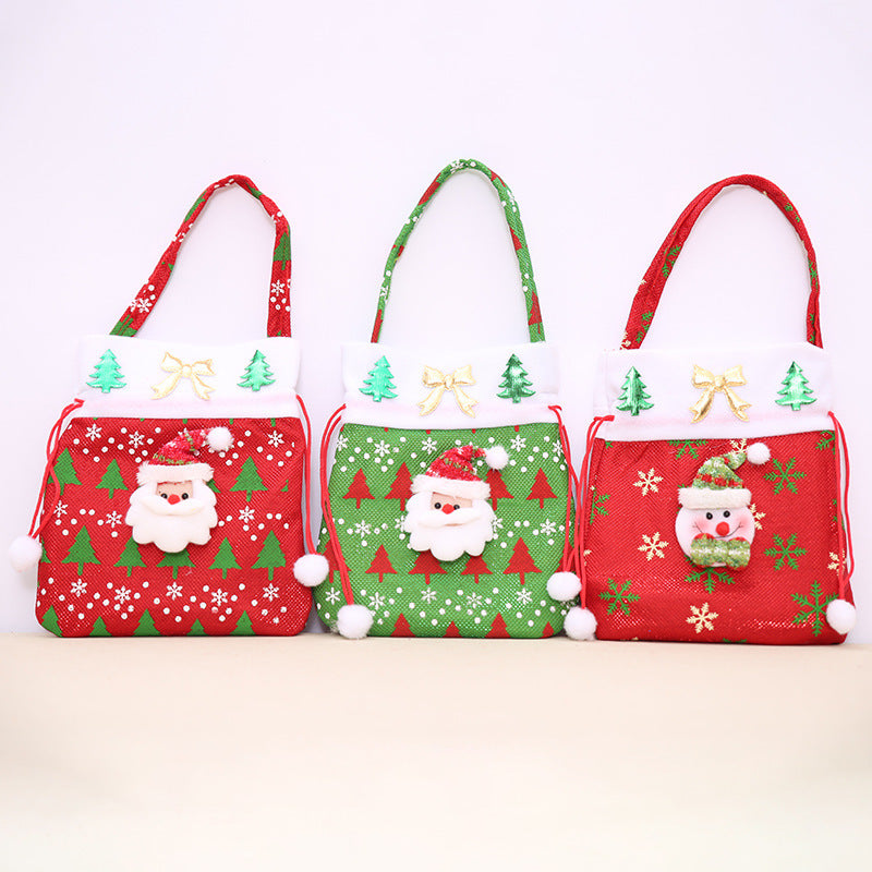 Santa Claus Christmas Drawstring Gift Bags – Festive Holiday Treat Sacks