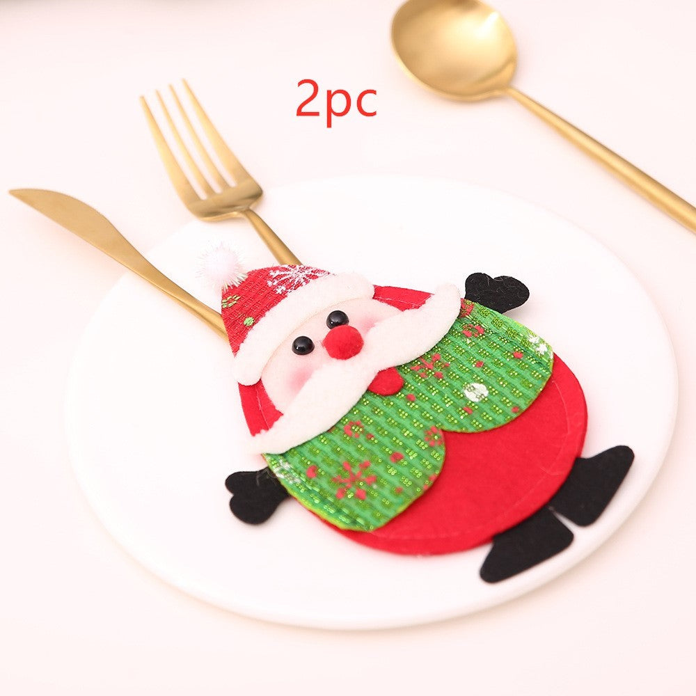 Festive Christmas Cutlery Holder Set – Add a Touch of Holiday Magic to Your Table!