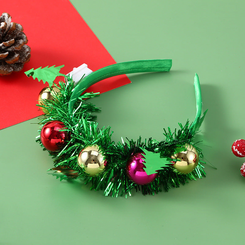 LED Christmas Hair Band | Festive Light-Up Headbands for Holiday Cheer - Reindeer, Candy Cane & Christmas Tree Styles