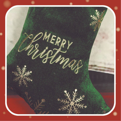 Christmas Decorative Stockings with Embroidery for Candy and Gifts