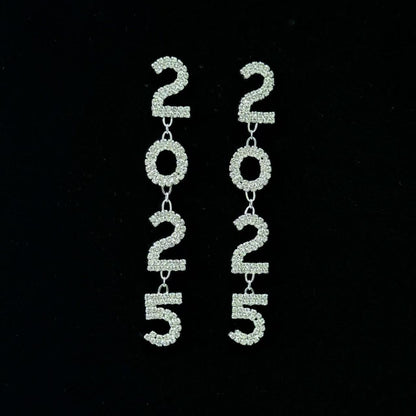 Celebrate 2025 in Style: Rhinestone Tassel Pendant Earrings