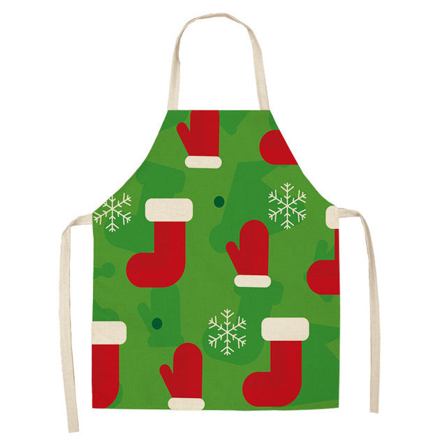 Festive Christmas Cotton & Linen Apron Collection – Perfect for Holiday Cooking & Baking