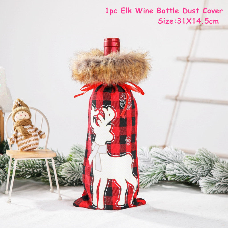 Festive Christmas Wine Bottle Covers – Adorable Holiday Bottle Bags for Perfect Gift Wrapping