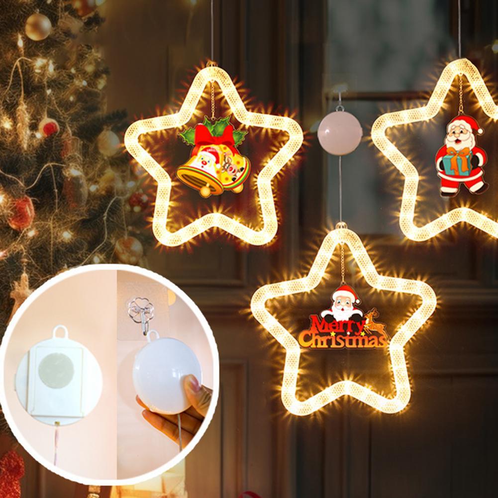 Sparkling LED Christmas Star Lights – Illuminate Your Windows and Doors This Holiday Season