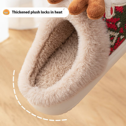 Adorable Reindeer Plush Slippers – Embrace the Magic of Christmas Comfort!