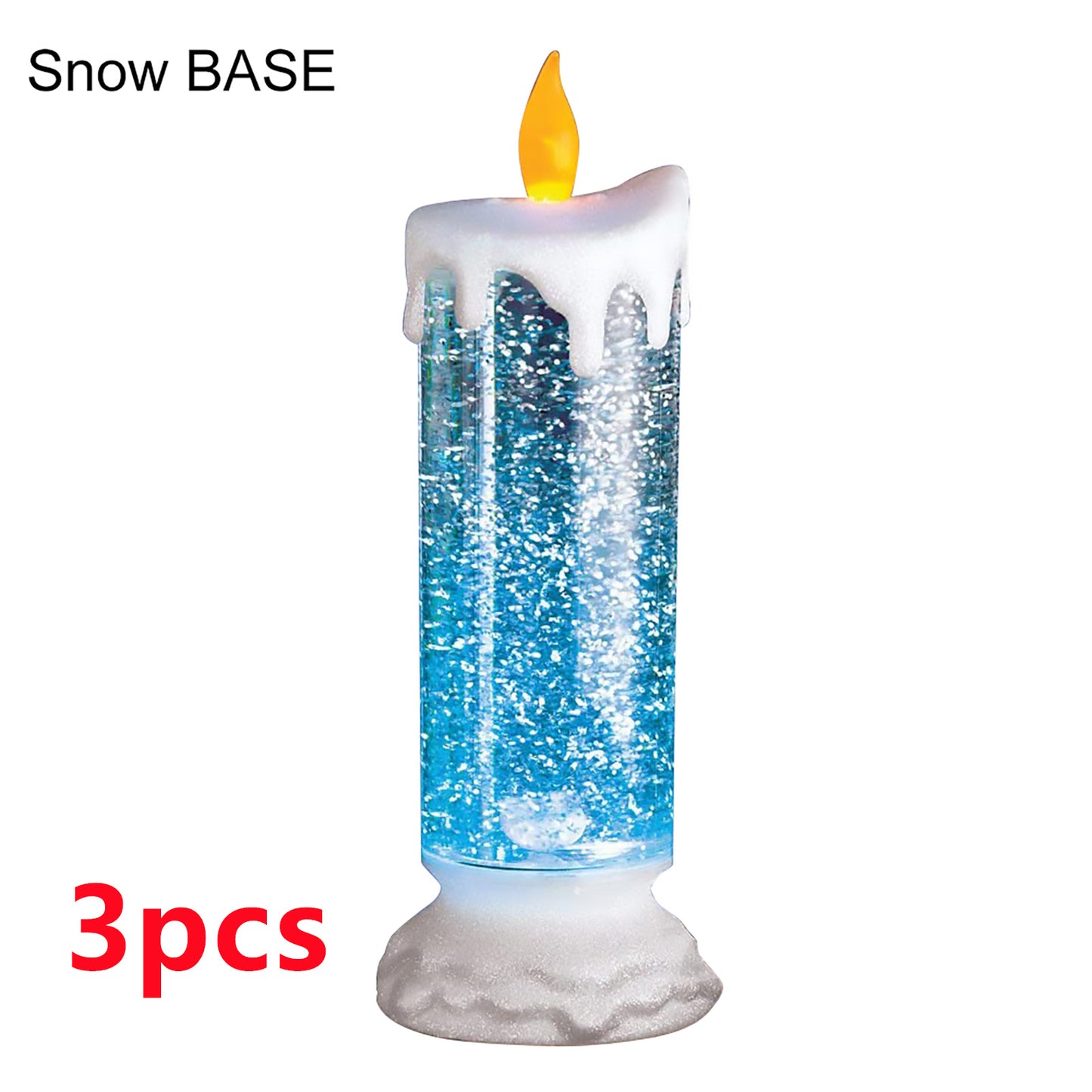 Enchanting Color-Changing LED Glitter Candle – Rechargeable & Waterproof Home Decor