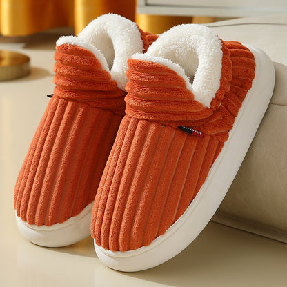 Cozy Winter Cotton Plush Slippers – Warm Indoor & Outdoor Fleece Slippers for Couples