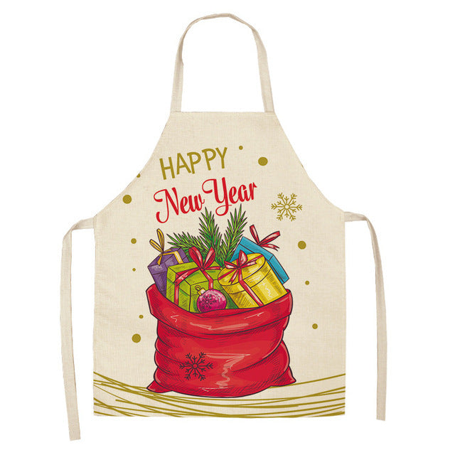 Festive Christmas Cotton & Linen Apron Collection – Perfect for Holiday Cooking & Baking