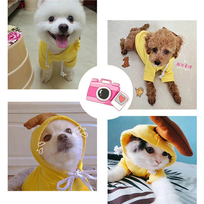 Cute Fruit Hoodies for Small Dogs – Warm Fleece Pet Outfit for Winter