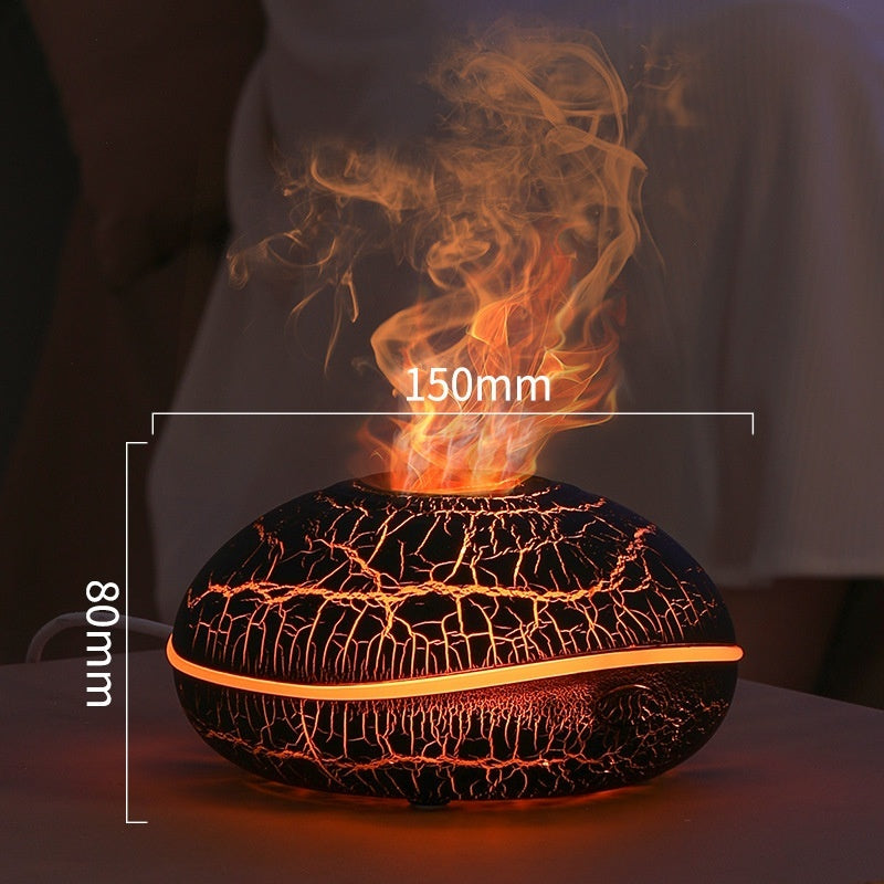 Large Capacity Rainbow Flame Aroma Diffuser | Simulated Flame & Soothing Scents