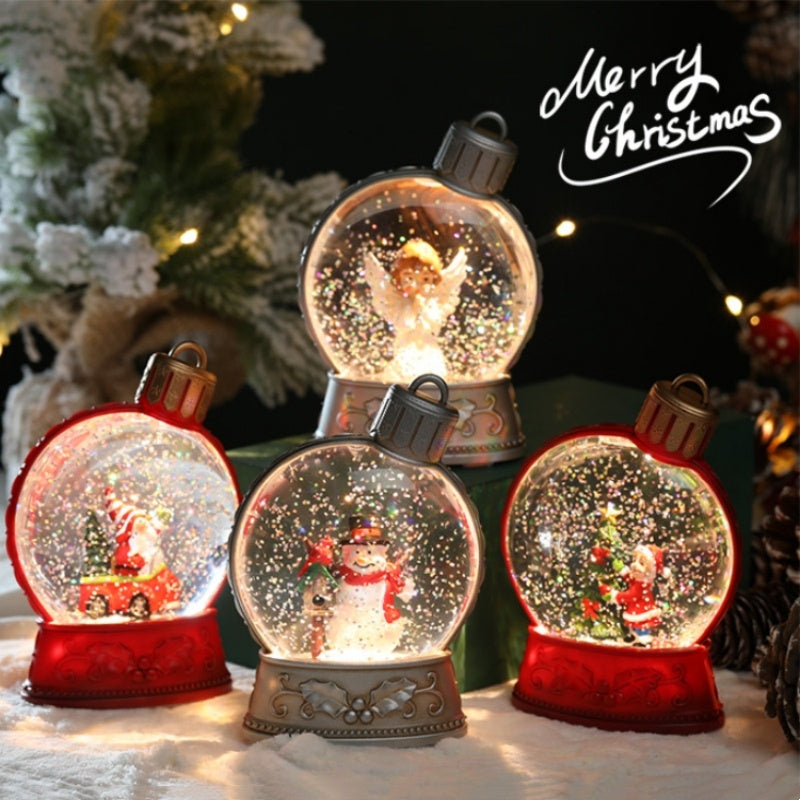 Luminous Christmas LED Snow Globe – Festive Holiday Scene Collection