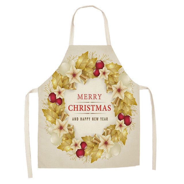 Festive Christmas Cotton & Linen Apron Collection – Perfect for Holiday Cooking & Baking