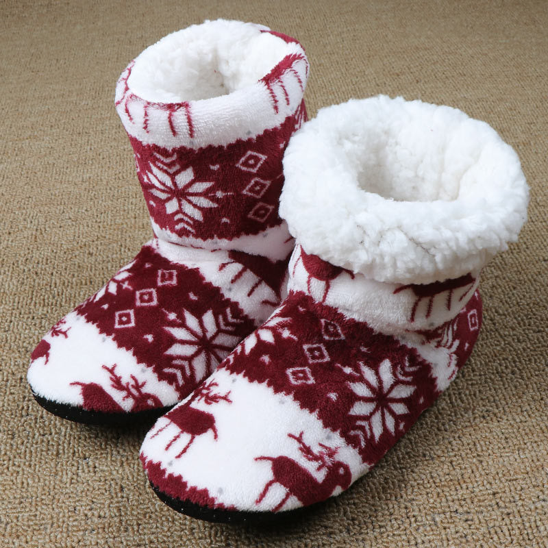 Cozy Christmas Elk Plush Slippers – Snuggle Up in Festive Comfort!