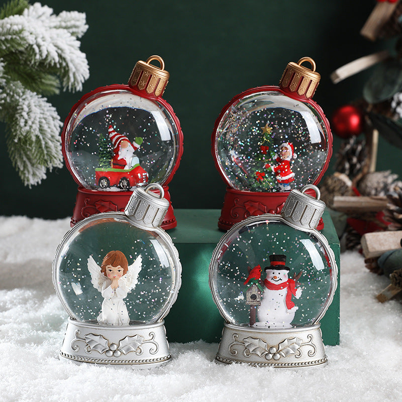 Luminous Christmas LED Snow Globe – Festive Holiday Scene Collection