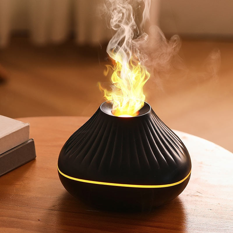 Large Capacity Rainbow Flame Aroma Diffuser | Simulated Flame & Soothing Scents