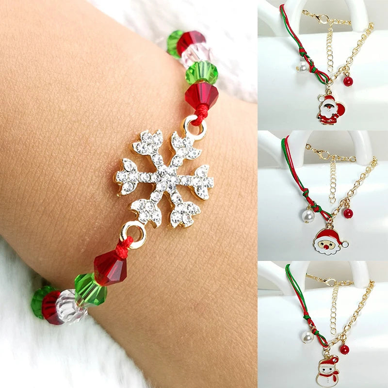 Christmas Charm Bracelet – Snowman, Santa, Tree & More Festive Charms