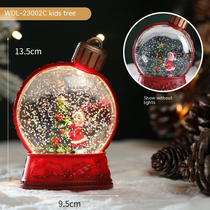 Luminous Christmas LED Snow Globe – Festive Holiday Scene Collection