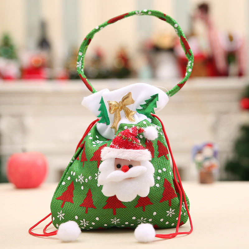 Santa Claus Christmas Drawstring Gift Bags – Festive Holiday Treat Sacks