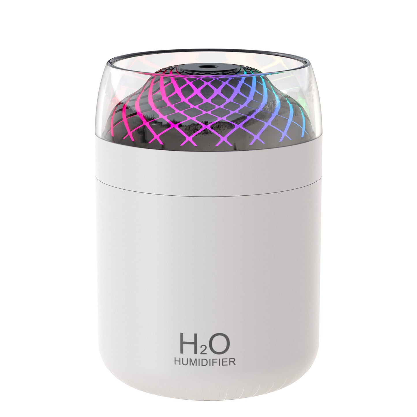 Colorful Light Spray Glass Cup Humidifier – Refresh Your Space with Mist and Mood Lighting