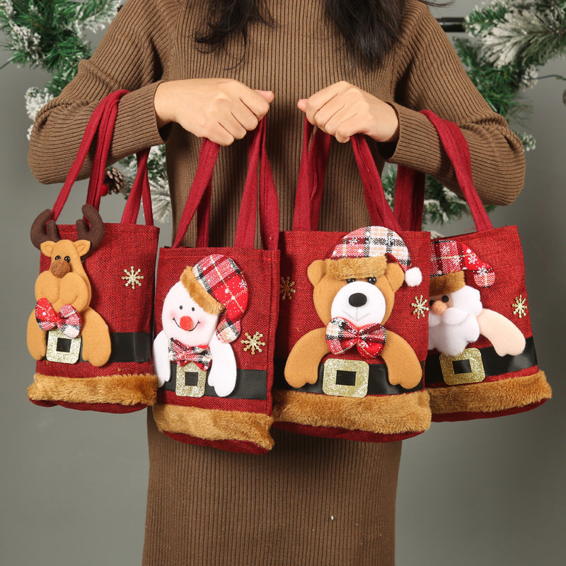 Festive Christmas Character Gift Tote Bags – Perfect for Holiday Treats & Decor!